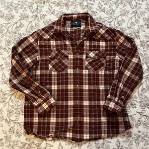 Men's Wind River Maroon Plaid Flannel Shirt